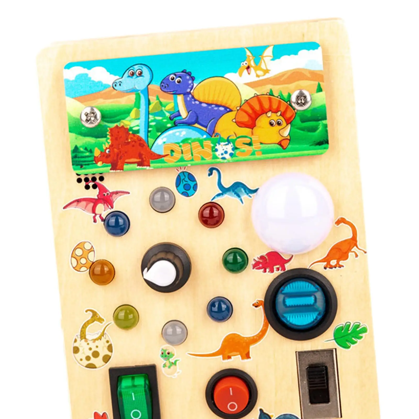 Planche mentaires orielle LED Montessori avec musique pour enfants d'âge alth, jouet de développement, dinosaure, jouets de voyage pour bébé, cadeaux pour enfants