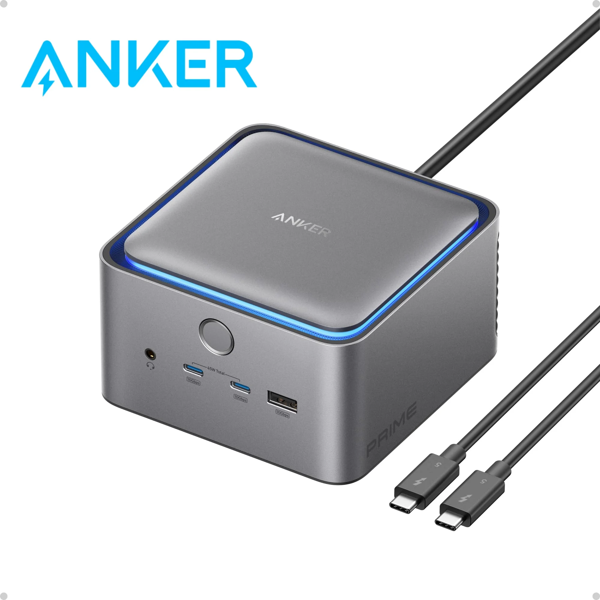 Anker Prime TB5 Docking Station, 14 puertos de carga de 140 W, transferencia máxima de 120 Gbps, pantalla de hasta 8 K para portátiles Thunderbolt 5/4