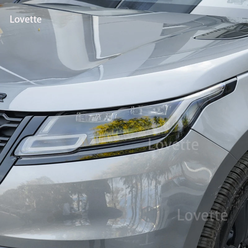 For Range Rover Velar 2017-2025 Car Headlight Front Lamp Protective Film Restoration Transparent Black TPU Sticker  Accessories