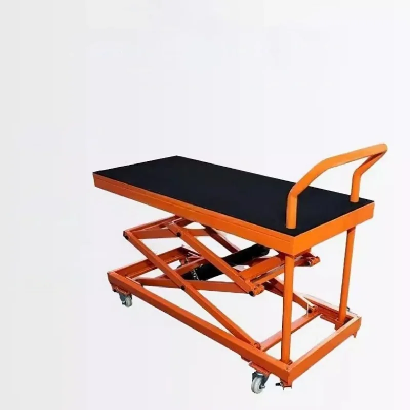 1.5m Automatic Lifting Stool Electric Lifting Platform Foldable Mobile Hydraulic Load-Bearing Flat Trolley for Lift Tables