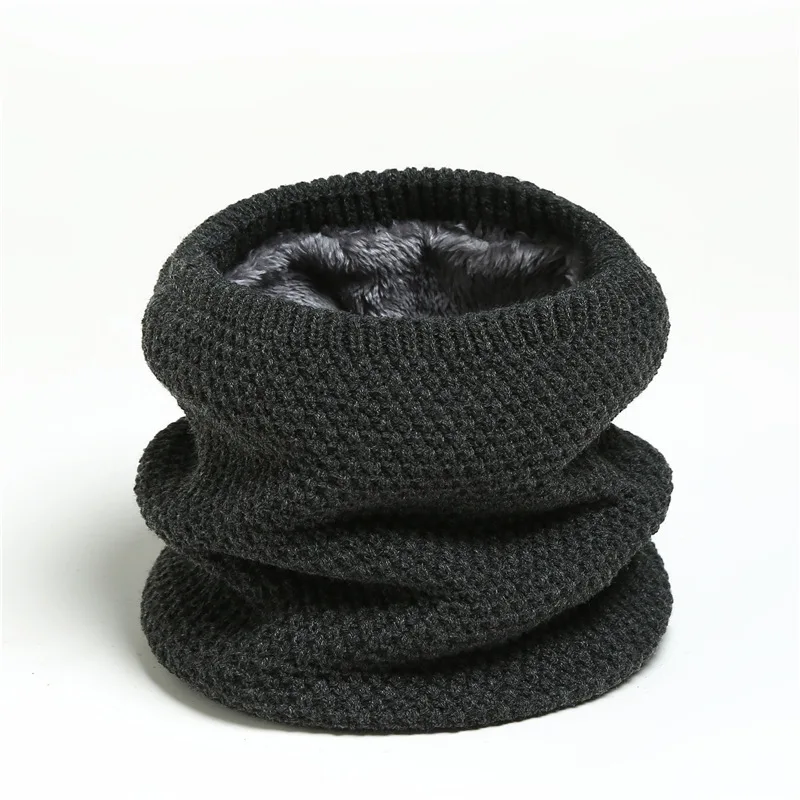 2024 Solid Thick Warm Ring Scarf Fashion Winter Women Men Neckerchief Outdoor Full Mask Scarves with Plush Snood Unisex Muffler