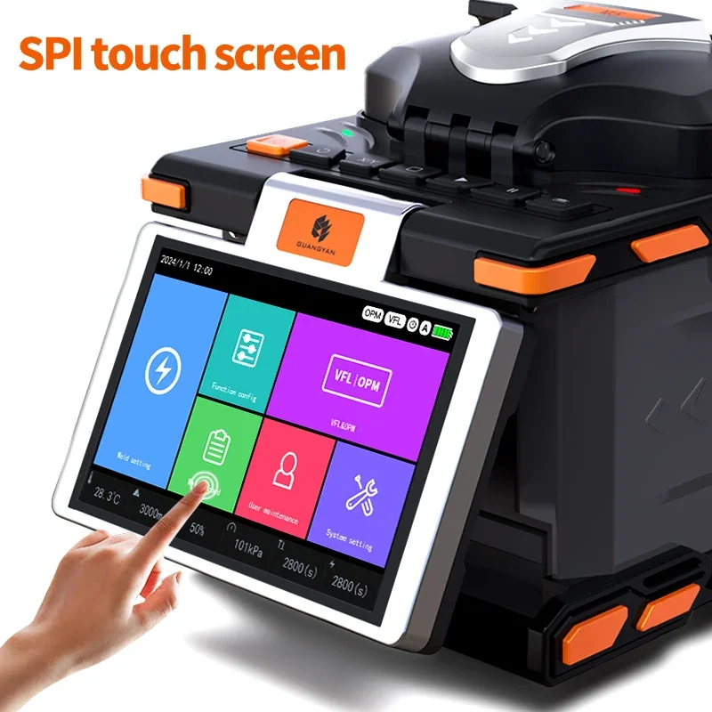 2024 Hot Sale GUANGYAN 6 Motor Optical Fiber Fusion Splicer M5 5200mAh Battery FTTH 6 Sec Splicing Time