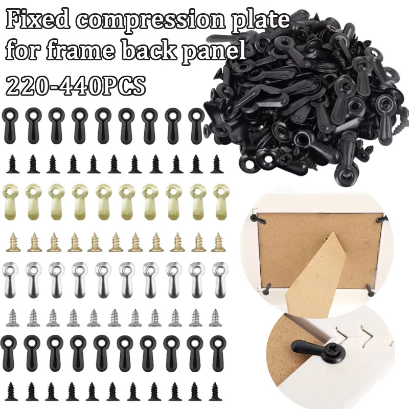 1-2Boxes Picture Frame Backboard Fasteners Metal Retainer Clips Rotating Turn Buttons for Mirror Photo Frame Hardware