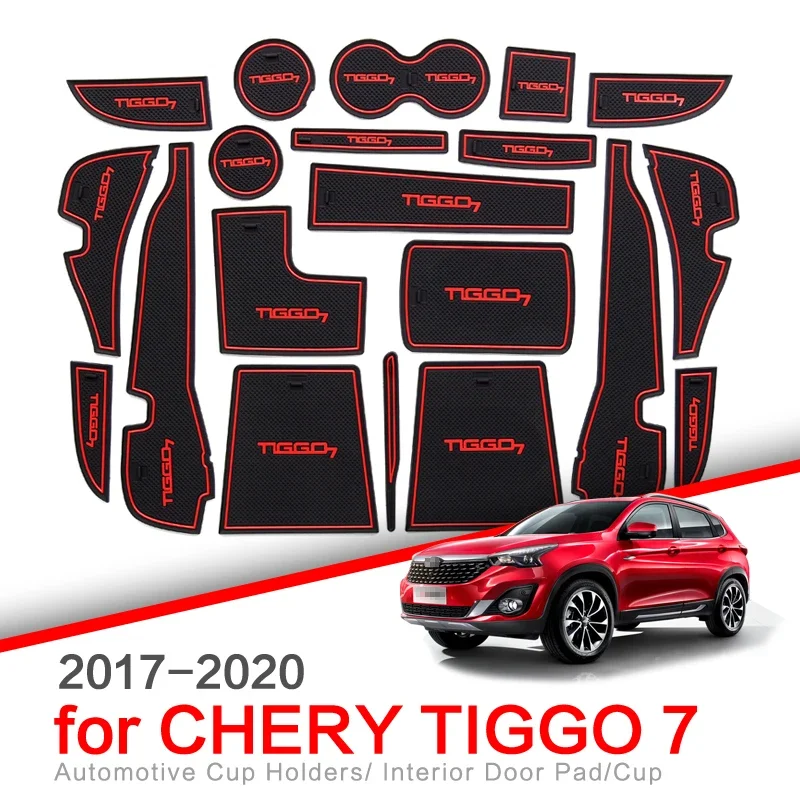 

Противоскользящий коврик для ворот и чашек для Chery Tiggo 7 2017 2018 2019 2020 2021 Tiggo 7 Pro, аксессуары, резиновая нескользящая подкладка