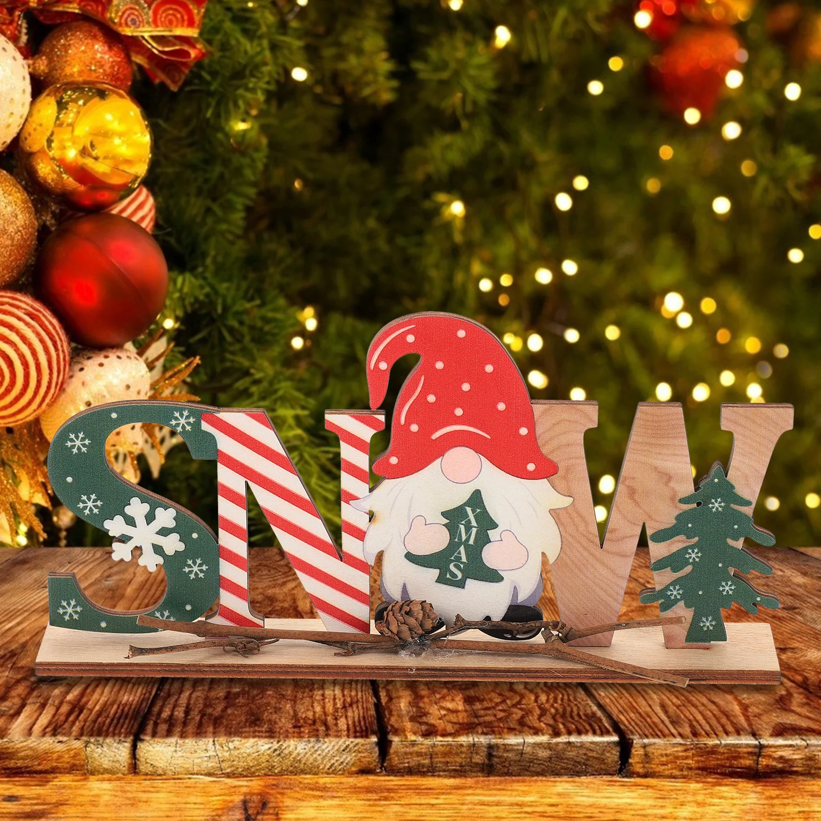 

Letter Xmas Decor Wooden Craft For Home Desktop Ornament Festival Party Layout Adornment Christmas Desktop Decoration Xmas Home