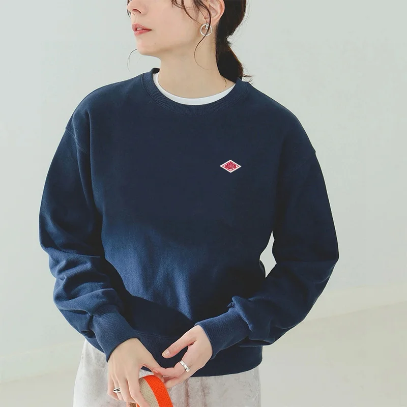 Męska/Damska bluza dresowa na wiosnę 2024 z identycznym haftem, bawełniana, z okrągłym dekoltem, długi rękaw, luźny krój, wygodna.