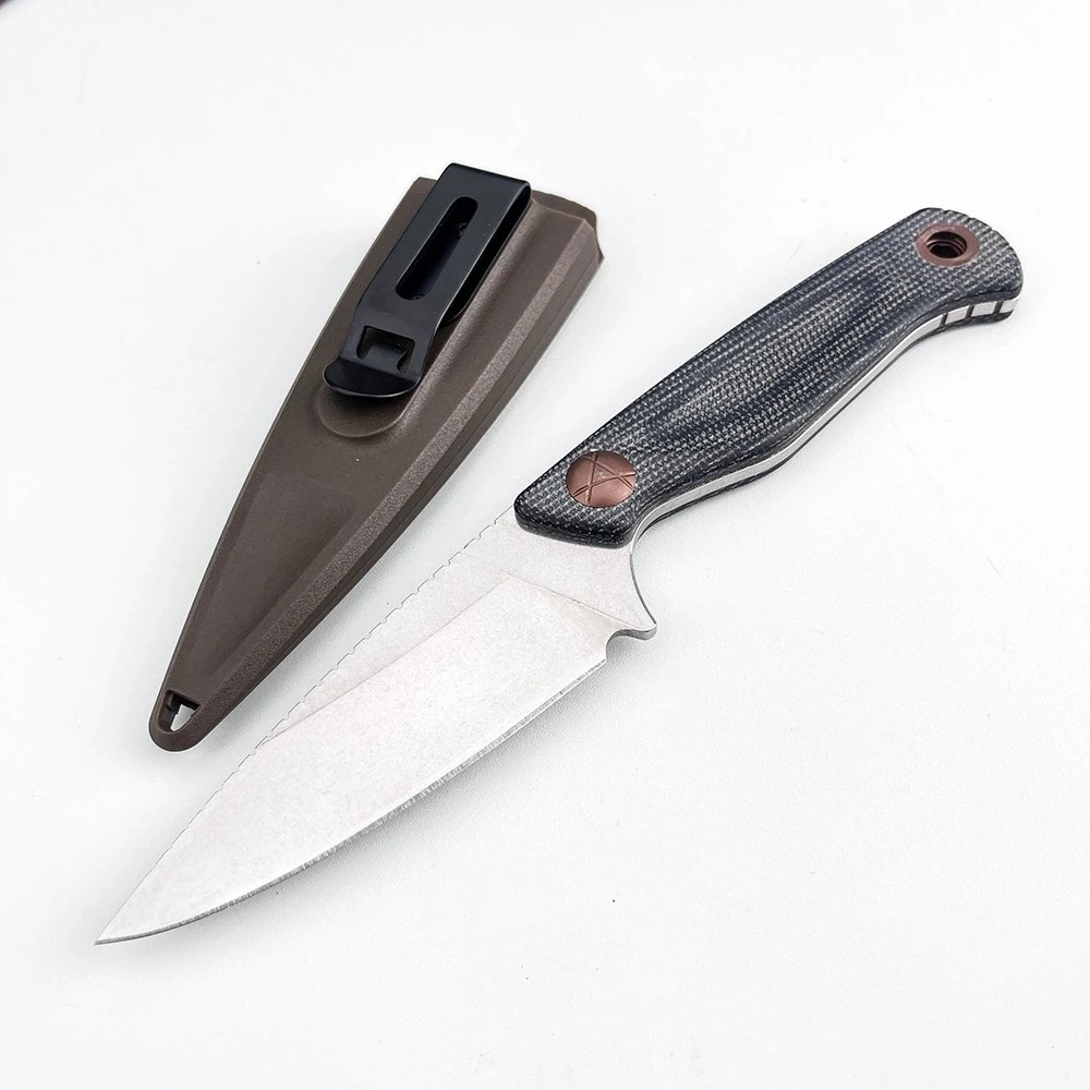 Dacian BM 203BT/203-1 Feststehendes D2-Klingenmesser mit Scheide, EDC-Taschenmesser für Dschungeltouren, Camping, Angeln, Rucksack, Obstmesser – Detail 1