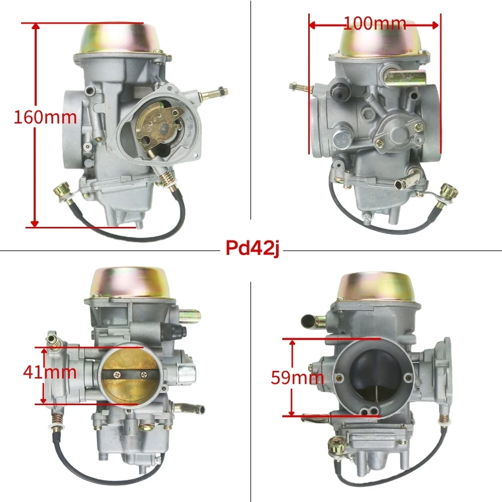 PD42J Carburetor 42mm For Yamaha Grizzly 600 660 YFM600 Raptor 660 And Hisun 700cc ATV UTV Motorcycle