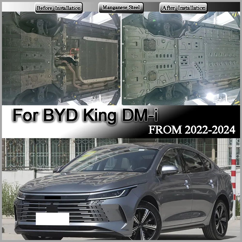 For BYD King DM-i 2022-2024 120KM Higher Quality Black Under Engine Guard Mudguard Board Splash Shield Mud Fender Plate Panel