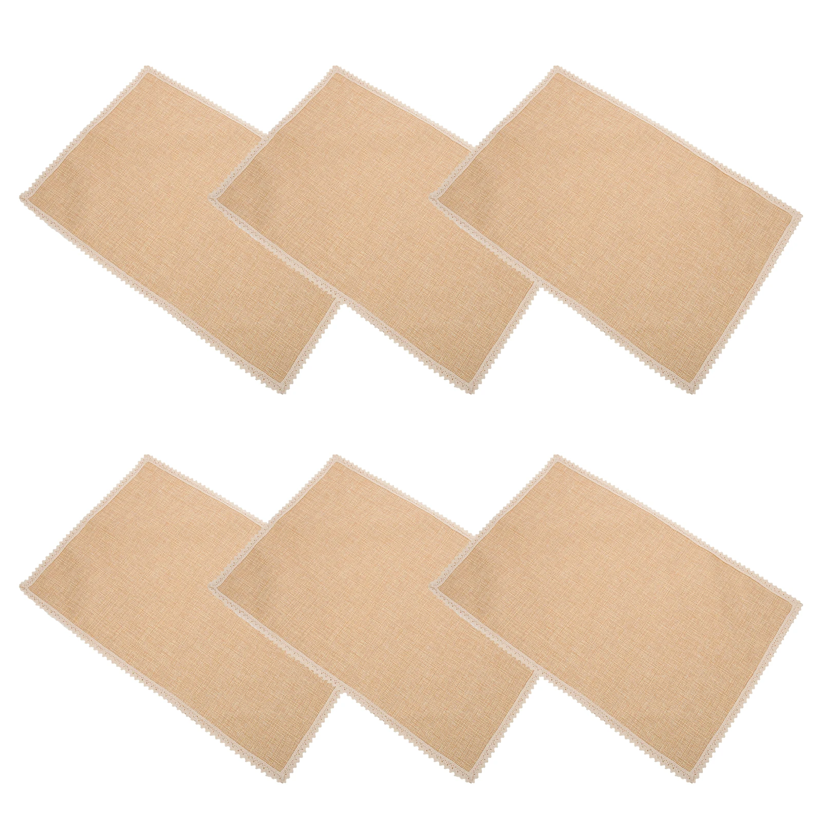 

6 Pcs Placemat Dining Room Table Decor Mats Kitchen Washable to Weave Polyester Cotton Dinner