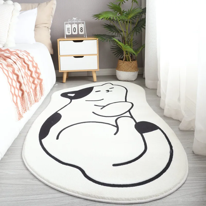 

Cute Cat’s Carpets For Living Room Furry Mat Irregular Bedroom Bedside Area Rugs Nursery Soft Floor Mat Children Room Decoration