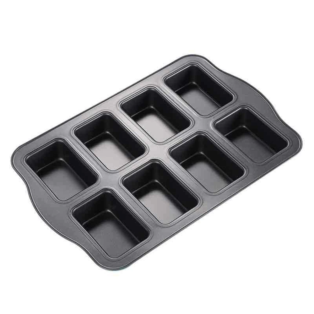 

8 Cavities Non-Stick Brownie Bread Pan Rectangle Cake Mold Fernandes Molds DIY Bakeware Supplies