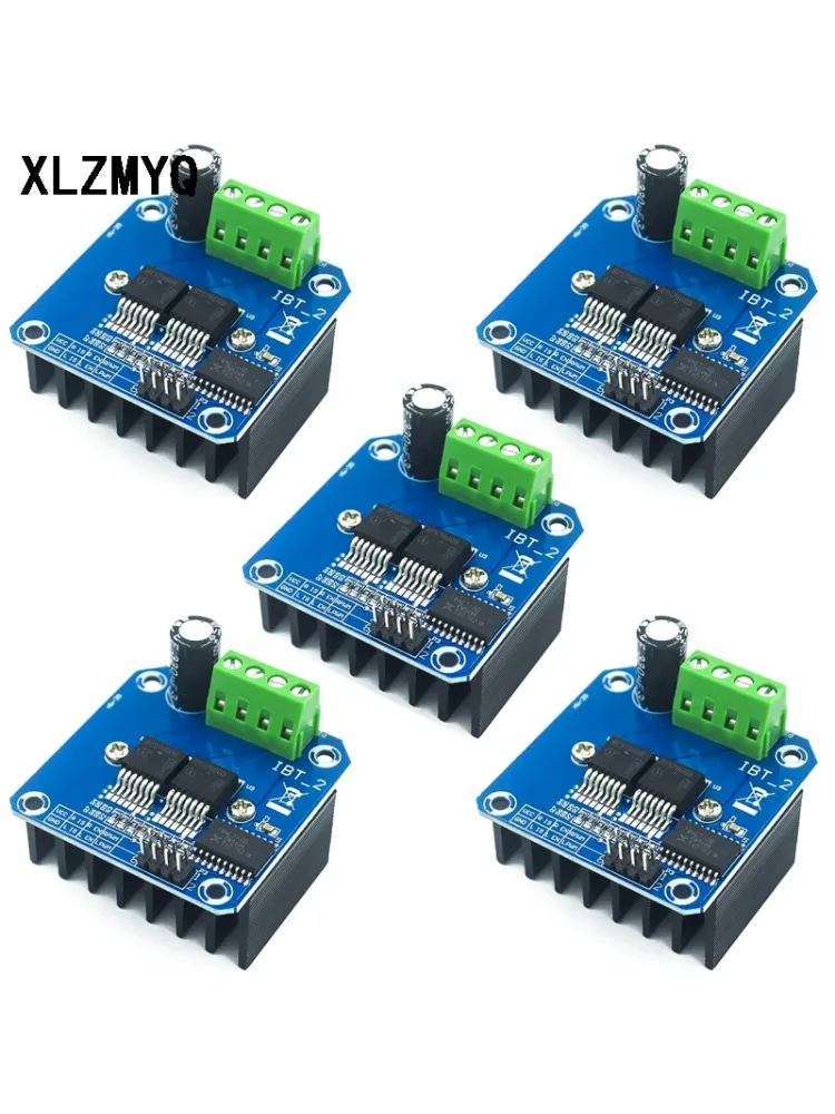 5pcs BTS7960 43A H-brug High Power Motor Driver Module High-power Smart Auto Motor Halfgeleider koeling DIY Kit - afbeelding 2