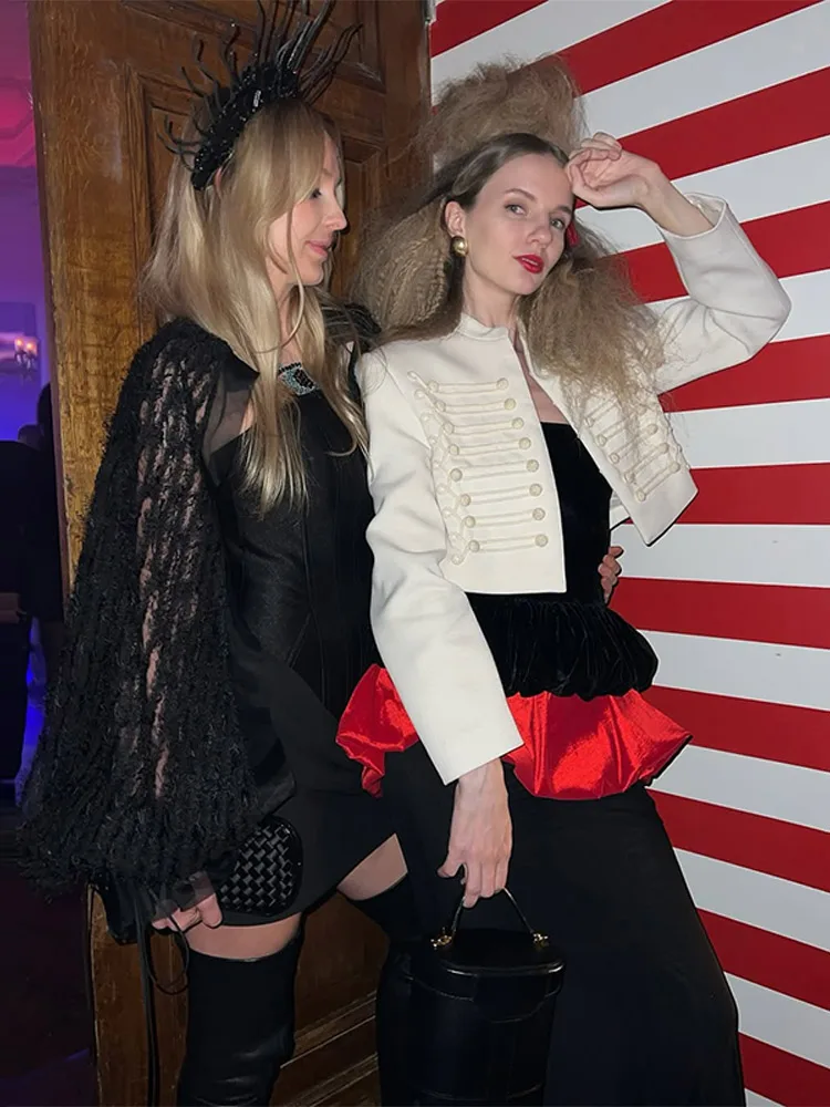 High Street Women’s Jacket O-neck Single Breasted Solid Female Napoleon Jackets 2026 Spring New Chic Fashion Casual Lady Coat 6 High Street Women's Jacket O-neck Single Breasted Solid Female Napoleon Jackets 2026 Spring New Chic Fashion Casual Lady Coat 6