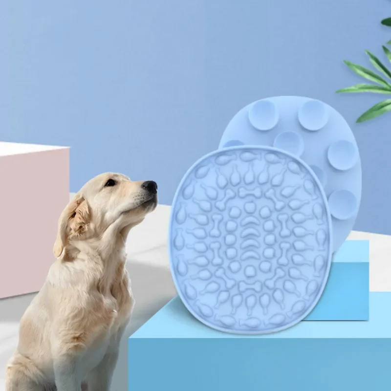 Silicone Dog Lick Mat for Dogs Pet Slow Food Plate Dog Bathing Distraction Silicone Dog Sucker Food Training Pet Feeder Supplies