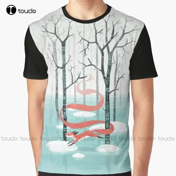 Forest Spirit Graphic Fox Spirit T-Shirt Custom Aldult Teen Unisex Digital Printing Tee Shirts Custom Gift Xxs-5Xl Streetwear