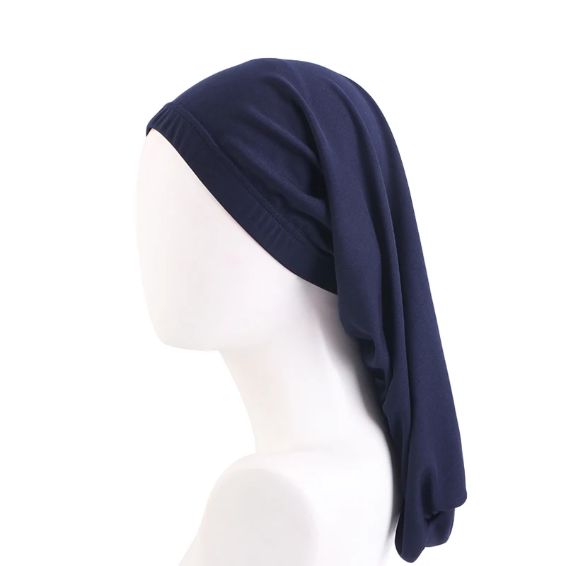 Neue Männer Zöpfe Dreadlocks Nacht Schlaf Kappe Lange Schwanz Motorhaube Kappe Breite Elastische Band Chemo Krebs Hut Unisex Einfarbig Kopf Wrap – Detail 6