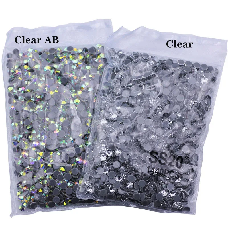 Top Quality Better DMC Clear Hotfix Rhinestones Super Bright Glass Strass Iron On Crystal Hot fix Rhinestone For Fabric Garment