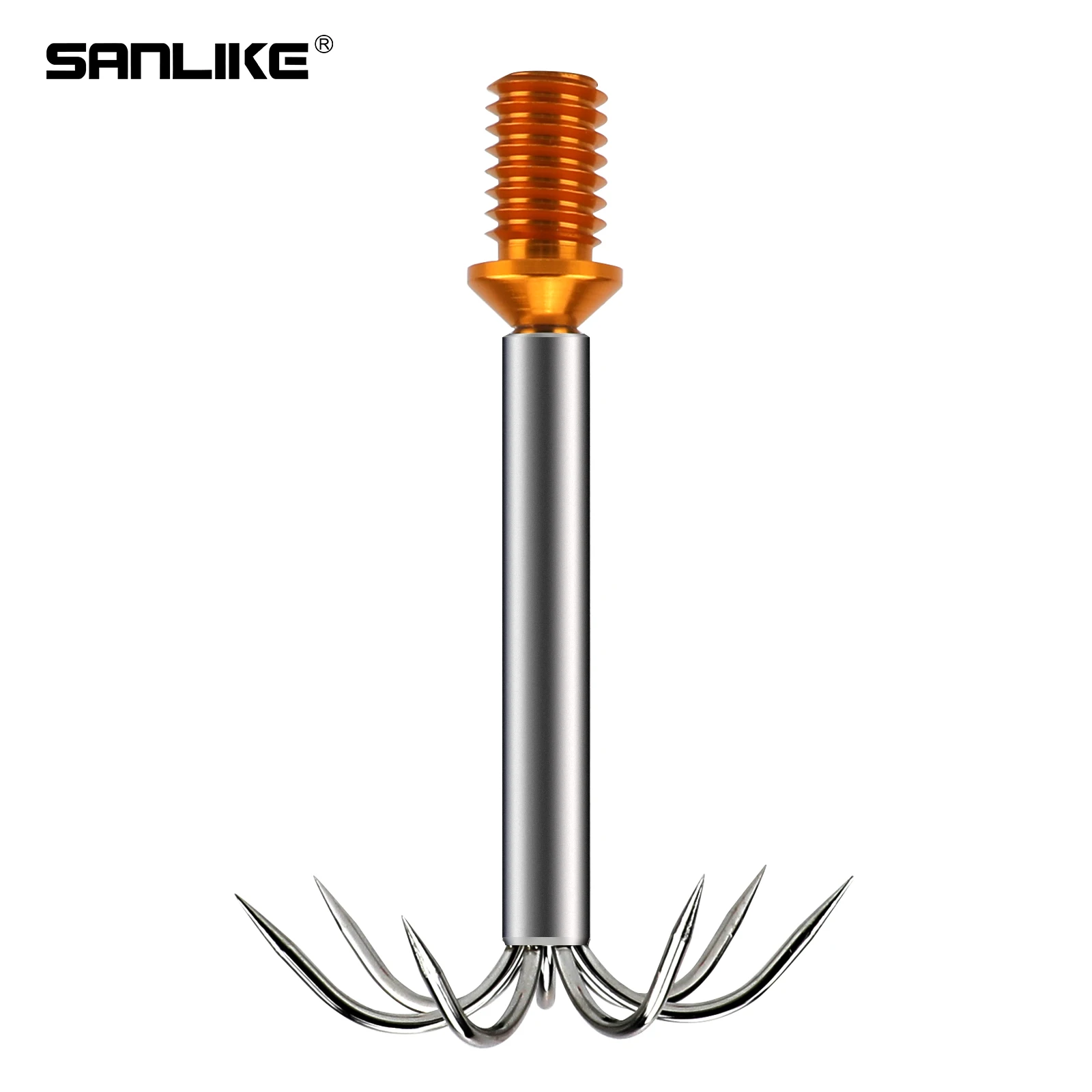 

SANLIKE Squid Umbrella Fishing Hooks Stainless Steel Anchor Squid Squid 7-Pin Fish Hooks Threaded Diameter Fishing Accessories