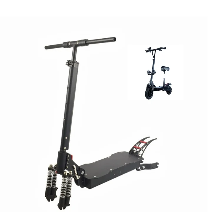 

10-дюймовая рама корпуса электрического скутера для взрослых, открытый размер 135 мм, простая в установке алюминиевые запасные части, рама скутера E для сборки своими руками