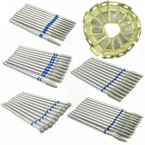 Imagen 2 del producto 10 unids/set de brocas de diamante para uñas, fresas eléctricas rotativas para pedicura, limas para manicura, rebabas para cutículas, accesorios de herramientas para uñas