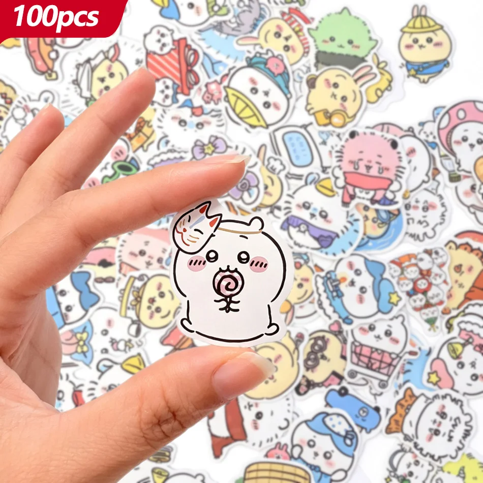 100 Stück Kawaii Chiikawa Niedliche Cartoon-Aufkleber, Deko für Schreibtisch, Laptop, Scrapbook, Gepäck & Raumdekoration, Kindergeschenk