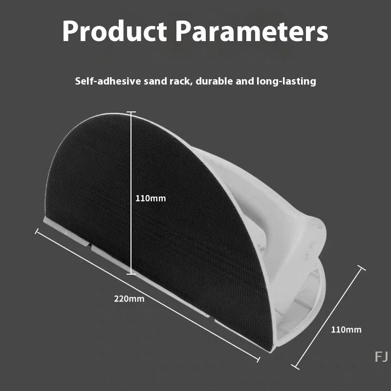 Crafting Must-Have: Ergonomic Plastic Corner Sander Set with Half Circle Self-Adhesive Sanding Pad Holder