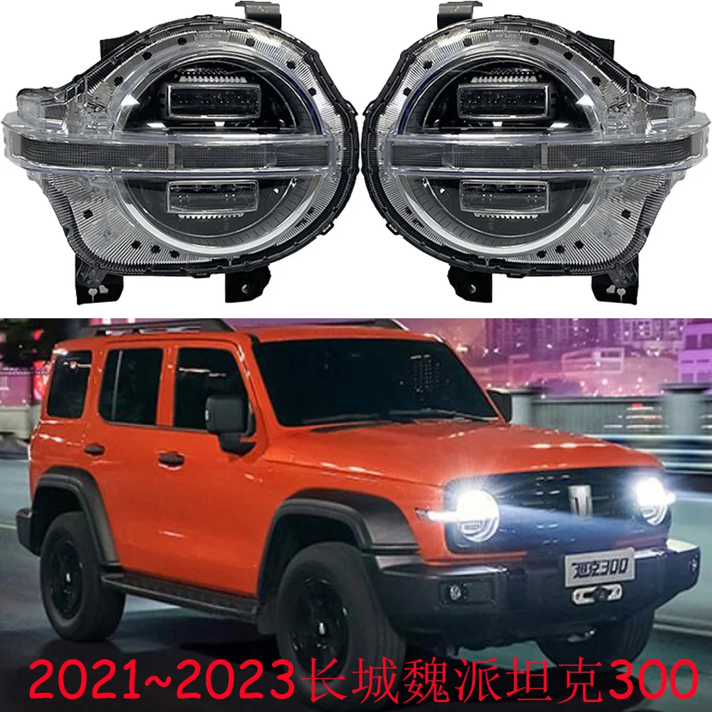 

1pcs car bumper haval GWM Tank300 headlamp Geatall Hover Tank 300 headlight LED 2021~2023y head lamp hover Tank300 fog lamp