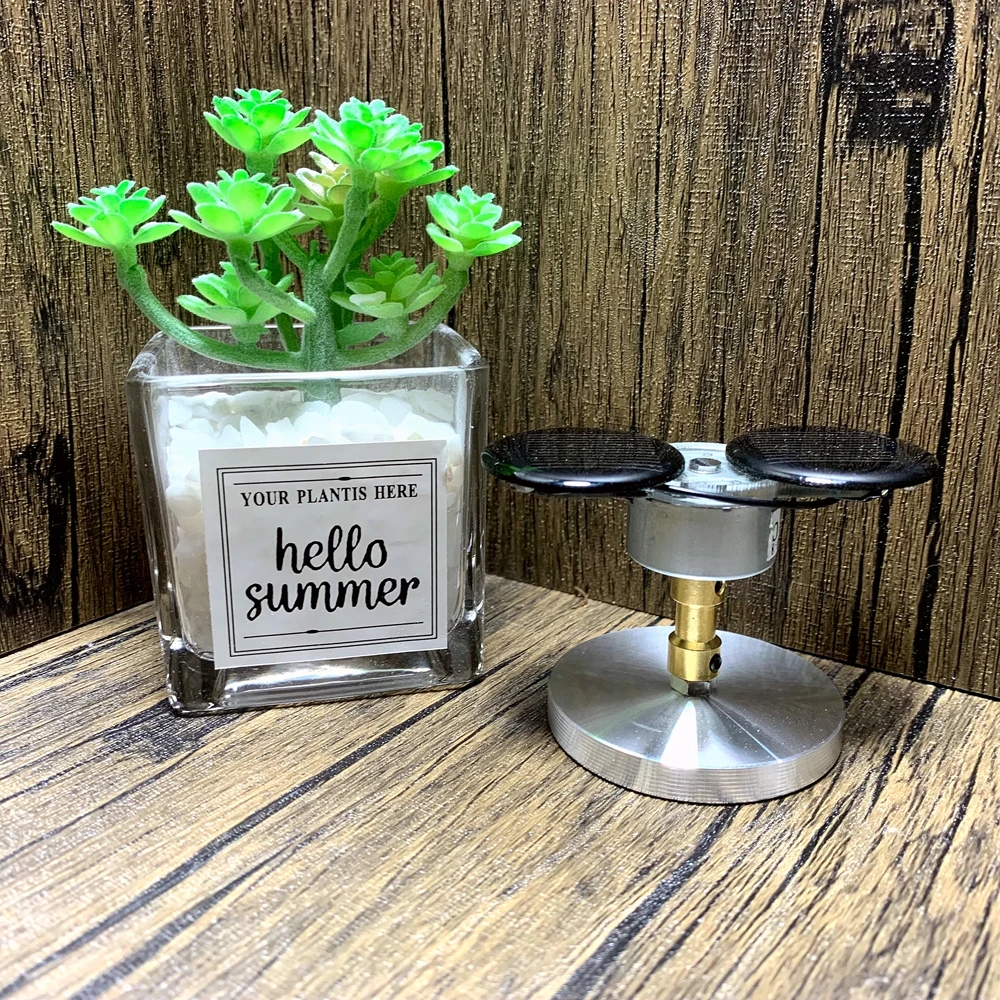 Ornamen Mini Bertenaga Surya dengan Dasar Logam dan Mesin Gerak Pseudo-Abadi untuk Desktop, Alat Bantu Mengajar Sains