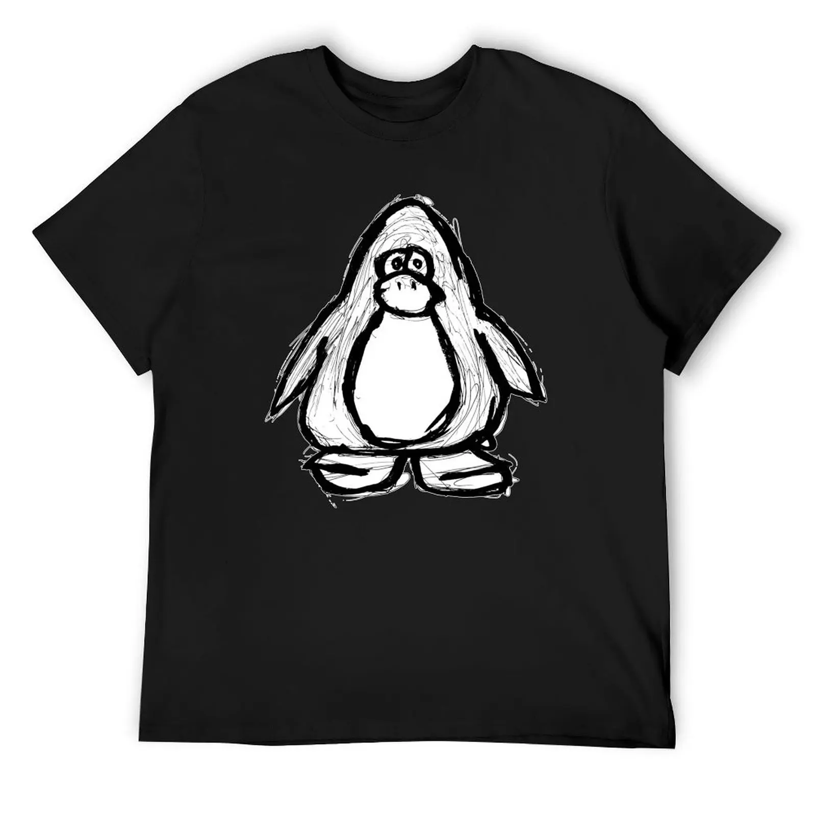 Dark and Gritty Club Penguin character T-Shirt blacks essential t shirt vintage anime shirt mens t shirt