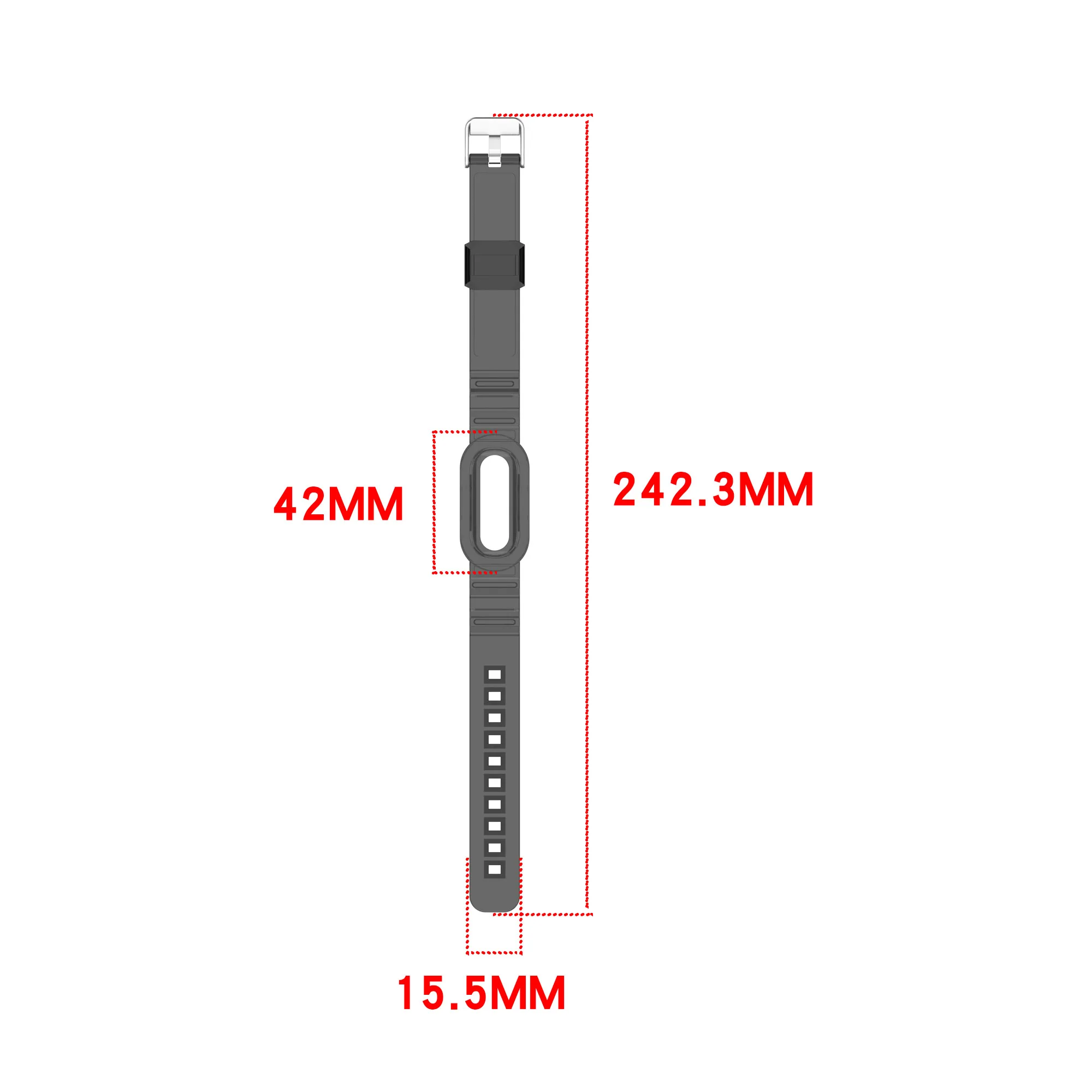 Fitbit Air 2-in-1 TPU Case Transparent Strap Sports Bracelet Cover Smart Accessory Compatible for Google Fitbit Air Replacement