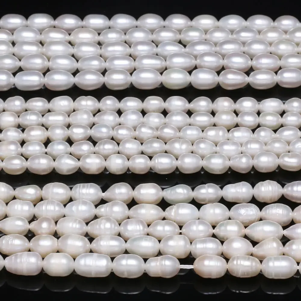 

AAA White Pearl Beads Natural Freshwater Pearls for Necklace Bracelet Jewelry Making DIY Accessories Gift Size 6-7mm