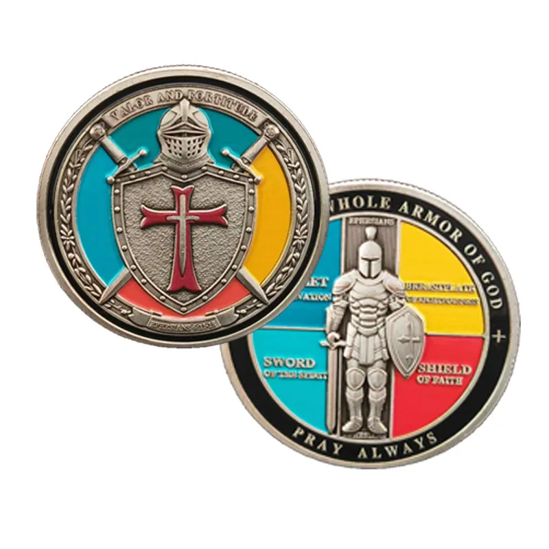Souvenir Coin Collection Armor of God Coin - Ephesians 6:11 Bible Verse Christian Medal Faith Religious Spiritual Gift