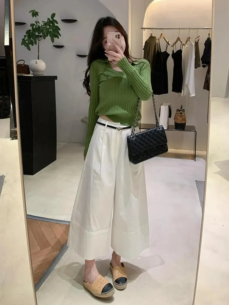 Einzigartiges Sli Long Sve Gestricktes irt für Damen Herbst Neues Design Kleines ence Vielseitiges Top Trendy Pendeln Sle Slim Fit