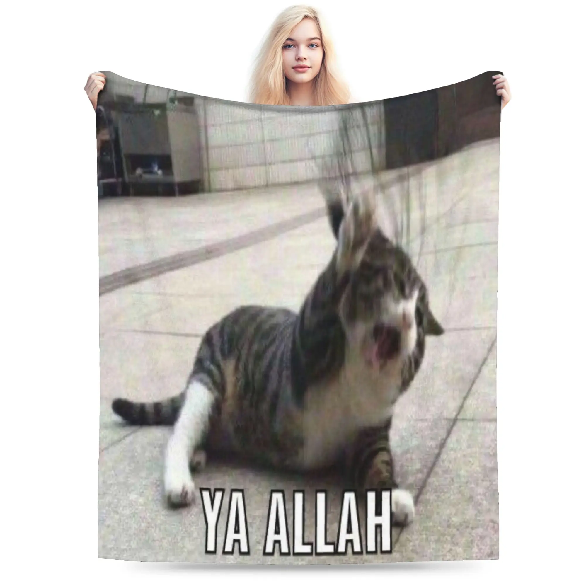 New Arrival funny cute cat cats memes  meme Blankets Super Soft Flannel  Relax Throw Blanket Machine Washable
