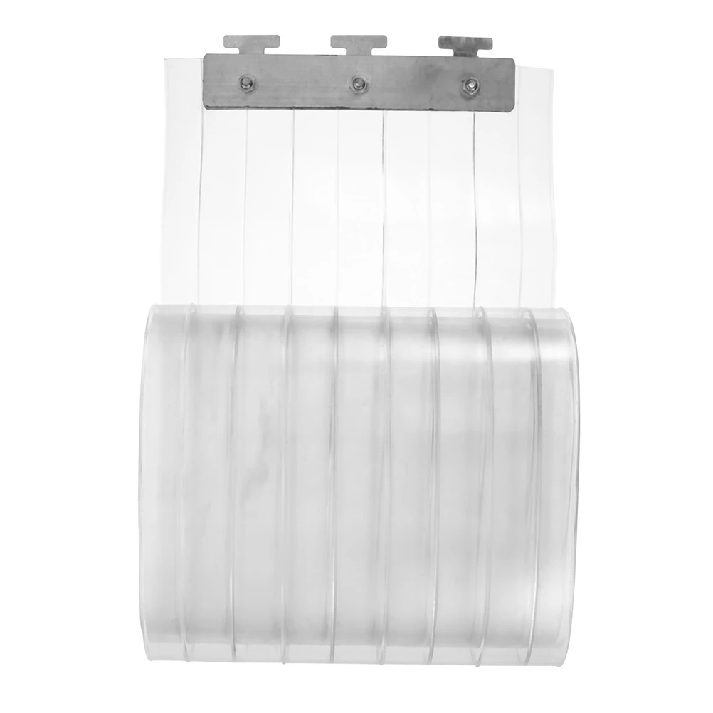 

Plastic Strip Door Curtain Durable Stainless Steel Edge For Warehouse Supermarket Freezer Insulation Wind Block
