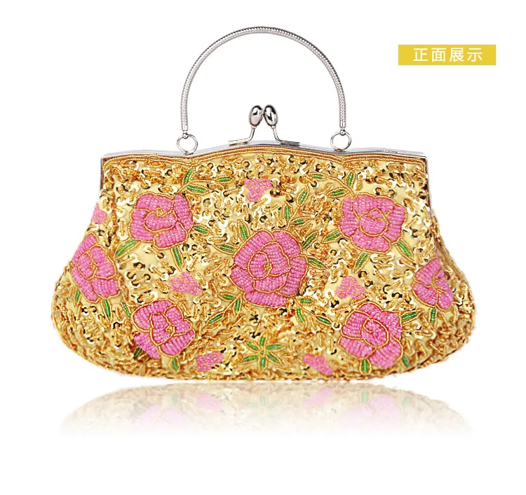 2023 New Women Retro Handbag Luxury Evening Clutch Bag Embroidered Design Ladies Wedding Evening Party Handbag Dinner Bag