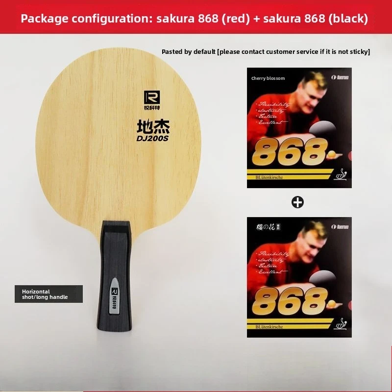 Ruikete DJ200A S table tennis floor racket training type DIY sticky racket set for children beginners