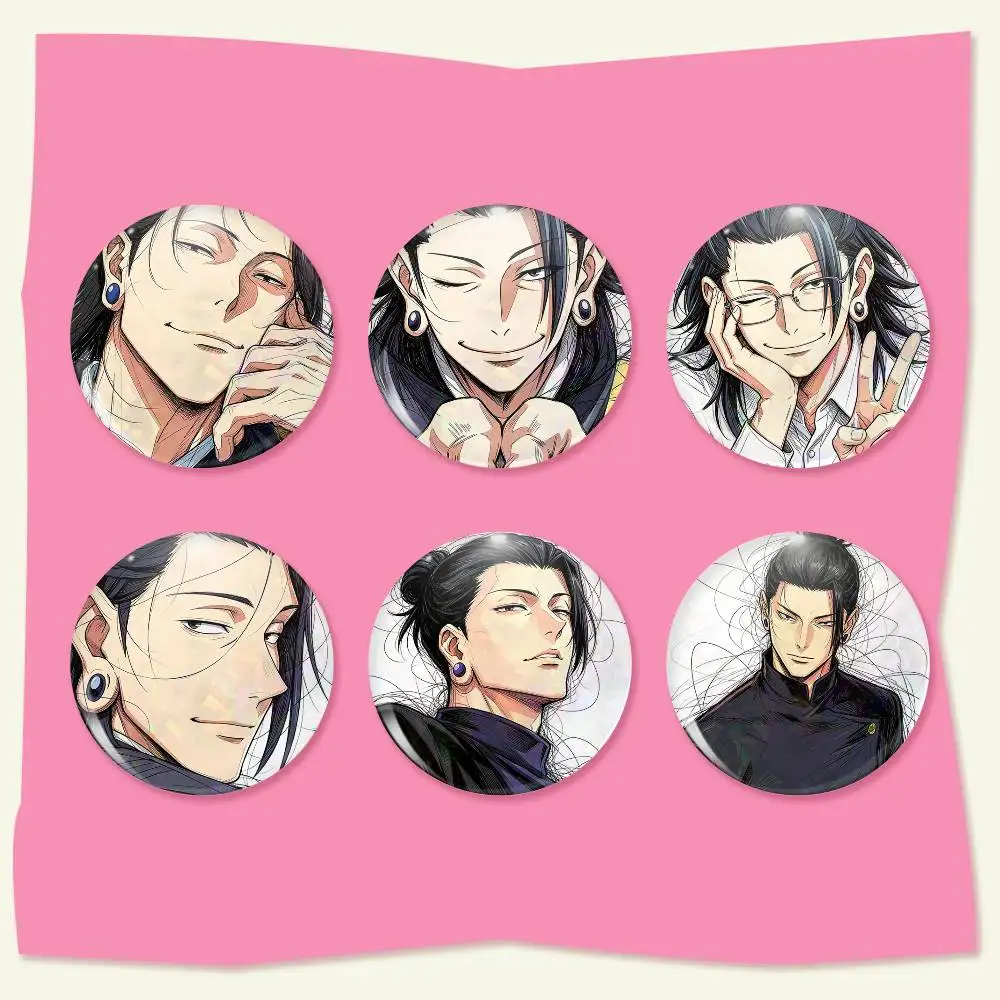 S-uguru G-eto Art Badges Button Round Creative Pin Brooch Badge Bag Decor Accessories Fans Collect Friends Gifts