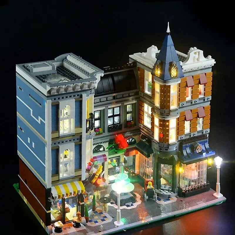 DIY LED Light Kit For LEGO 10255 The Assembly Square (Only LED Light,Without Blocks Model)