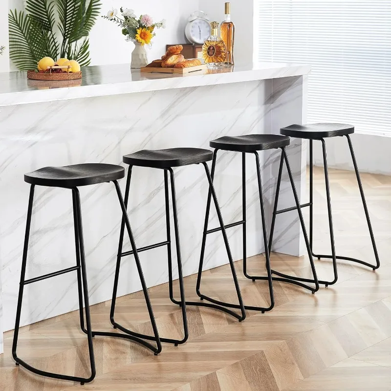 Bar Stools Set of 4, Seat Barstools for Kitchen Island, 30