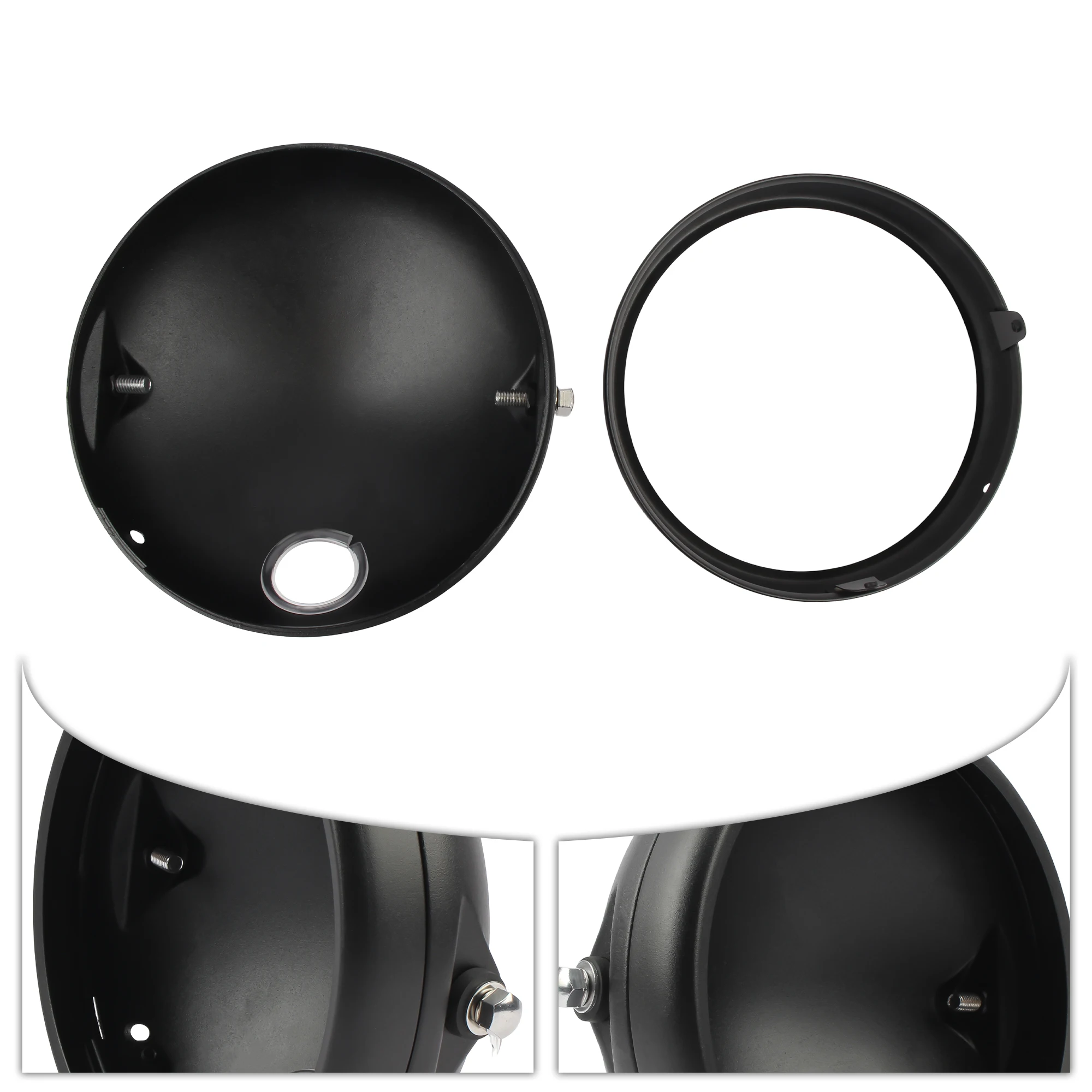 Motorcycle 7 Inch LED Bucket for Harley Retro Modified Headlight Base Headlight HeadLamp Housing Cover Bucket Light Accessories