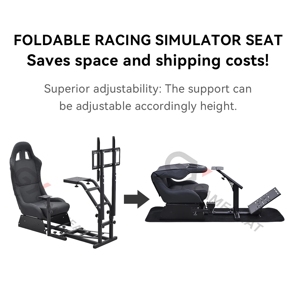 GY032-2 Professional High Performance Sim Car Racing Cockpit Racing Simulator Seat Mount Steering Wheel Stand And Chair