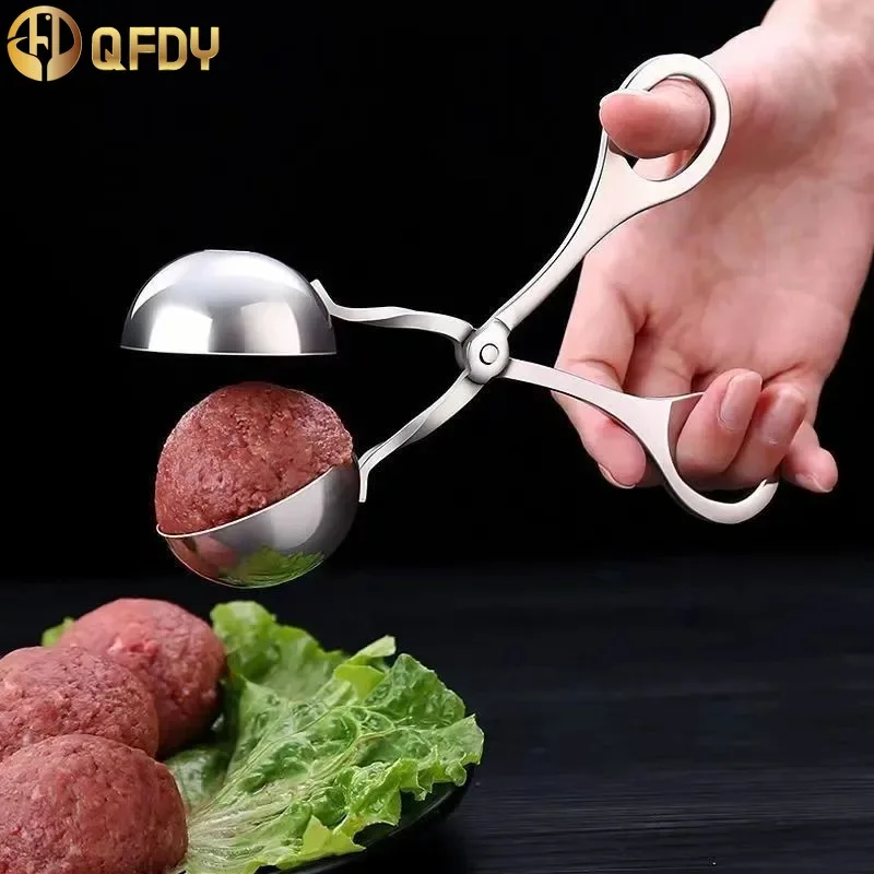 Stainless steel meatball making artifact dumplings kitchen Rice and vegetable roll fish ball kneading meatball mold household