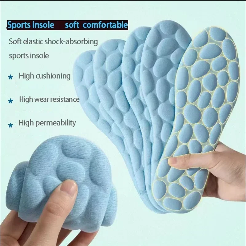 Semelles intérieures en mousse à mémoire de forme, 2/4 paires, douces, massantes, pour chaussures de sport et de course, semelles respirantes, coussinets amortissants, pour femmes et hommes, semelles orthopédiques.