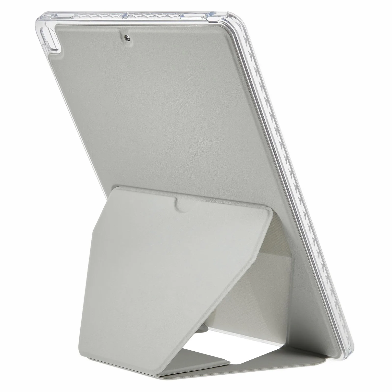 For iPad mini (2024)  /  (2021) Case TPU PU Leather Kickstand Tablet Cover - Grey