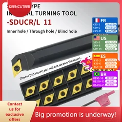 1 pc S16Q-SDUCR/L11/S20R-SDUCR11/S25S-SDUCR11/S32T-SDUCR11 internal tool holder DCMT11T304 insert Combination Stainless Steel