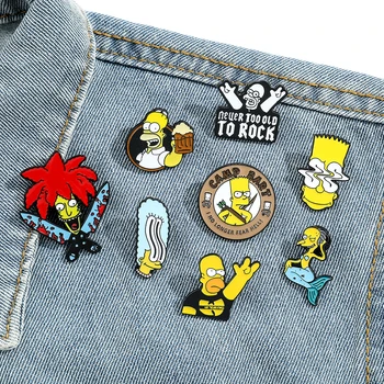 Broche de la serie Rock individualizado Y2K, Pin esmaltado de cerveza de pelo rojo creativo, insignia de pintura de Metal, mochila, joyería para ropa, 8 Uds.
