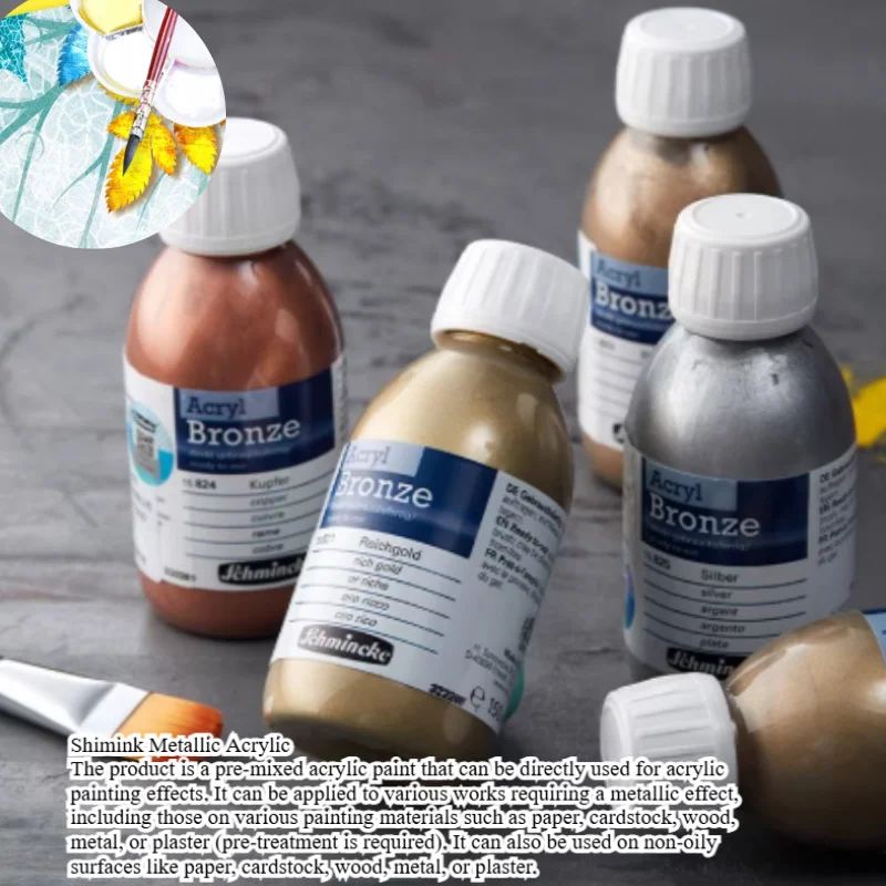 

150 мл Металлический порошковый пигмент, акриловая краска для студентов, для DIY-проектов, росписи металлических поверхностей, граффити, вспомогательная акриловая краска для раскрашивания