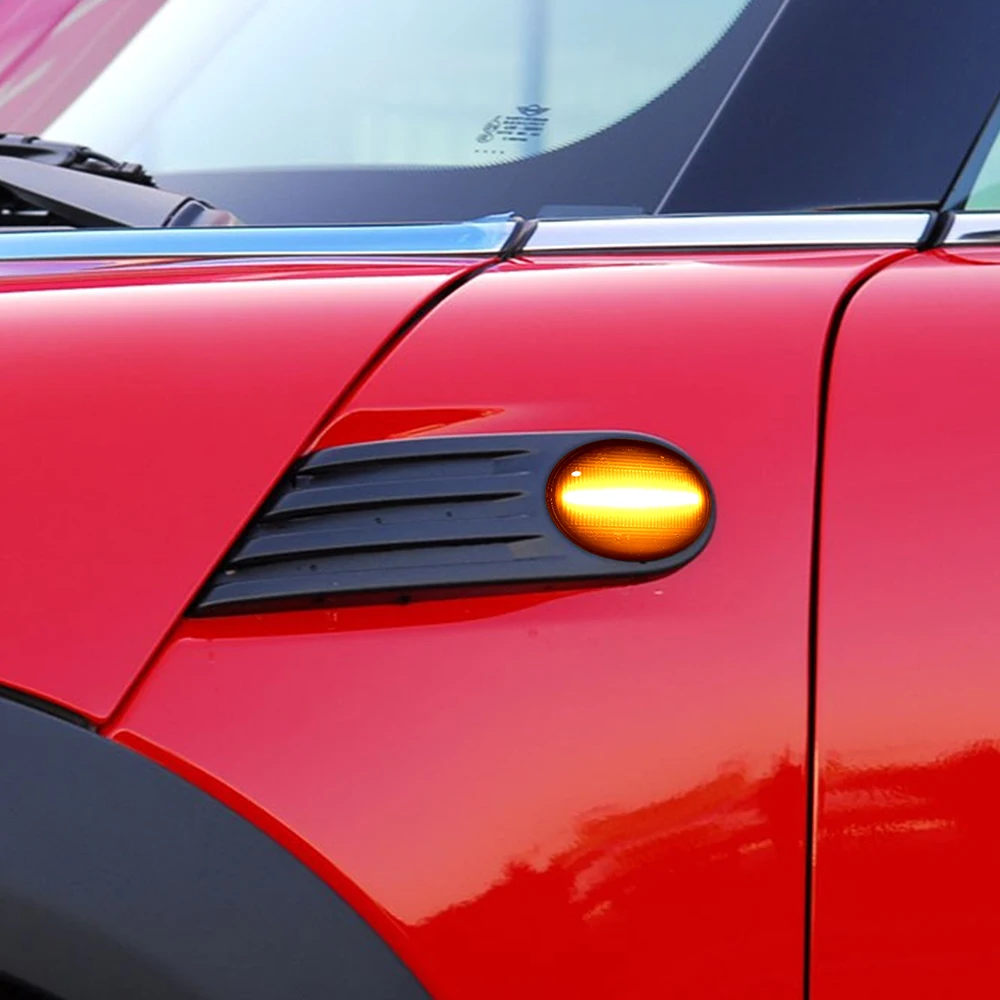 For BMW MINI Cooper R55 R56 R57 R58 R59 2007-2013 Car Flowing Side Repeater Lamp Dynamic LED Side Marker Light Indicator